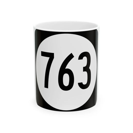 Circle sign 763 Virginia (Virginia) (Road Sign) White Coffee Mug 11oz - Go Mug Yourself