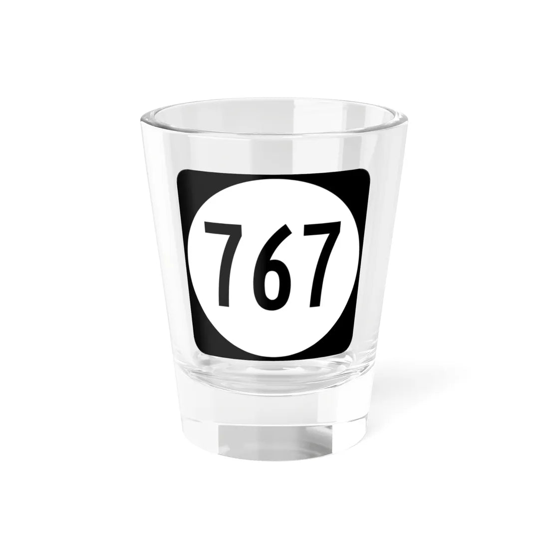 Circle sign 767 Virginia (Virginia) (Road Sign) Shot Glass 1.5oz 1.5oz - Go Mug Yourself