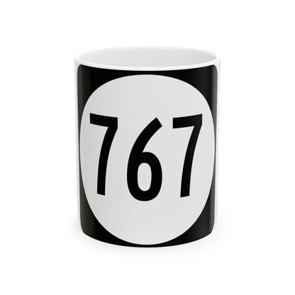 Circle sign 767 Virginia (Virginia) (Road Sign) White Coffee Mug 11oz - Go Mug Yourself