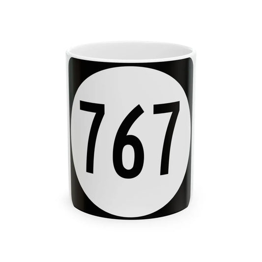Circle sign 767 Virginia (Virginia) (Road Sign) White Coffee Mug 11oz - Go Mug Yourself