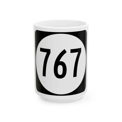 Circle sign 767 Virginia (Virginia) (Road Sign) White Coffee Mug 15oz - Go Mug Yourself