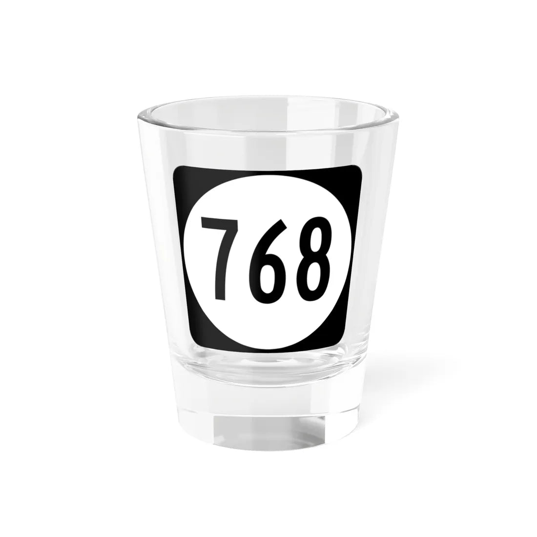 Circle sign 768 Virginia (Virginia) (Road Sign) Shot Glass 1.5oz 1.5oz - Go Mug Yourself