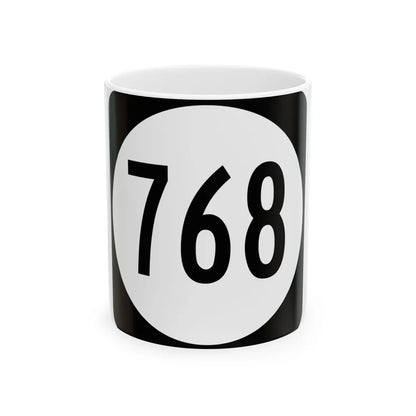 Circle sign 768 Virginia (Virginia) (Road Sign) White Coffee Mug 11oz - Go Mug Yourself