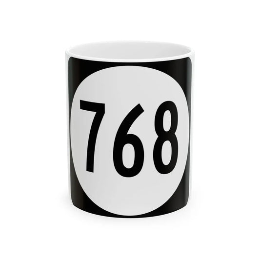 Circle sign 768 Virginia (Virginia) (Road Sign) White Coffee Mug 11oz - Go Mug Yourself