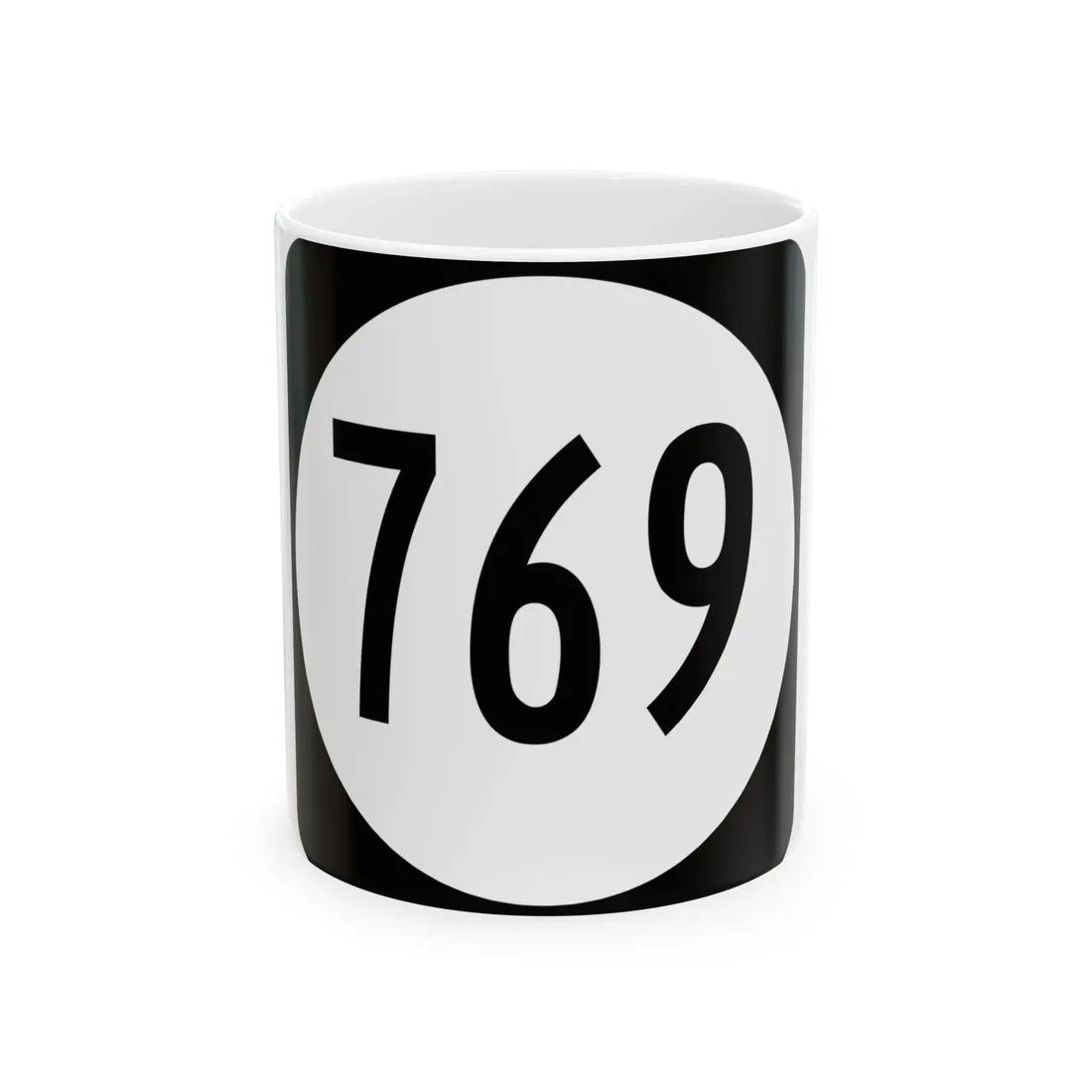 Circle sign 769 Virginia (Virginia) (Road Sign) White Coffee Mug 11oz - Go Mug Yourself