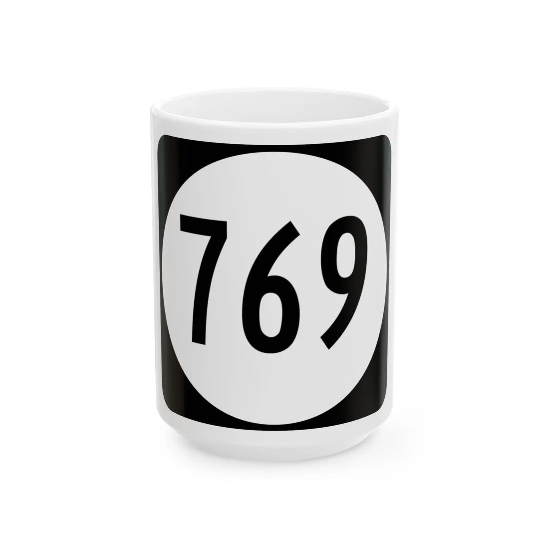 Circle sign 769 Virginia (Virginia) (Road Sign) White Coffee Mug 15oz - Go Mug Yourself