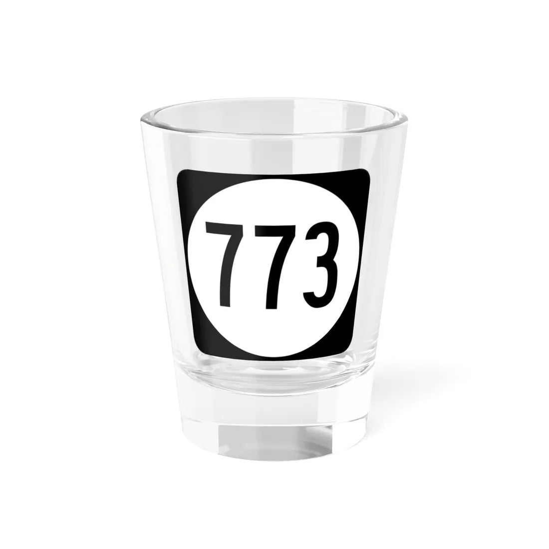 Circle sign 773 Virginia (Virginia) (Road Sign) Shot Glass 1.5oz 1.5oz - Go Mug Yourself