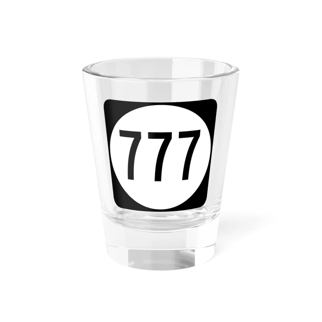 Circle sign 777 Virginia (Virginia) (Road Sign) Shot Glass 1.5oz 1.5oz - Go Mug Yourself