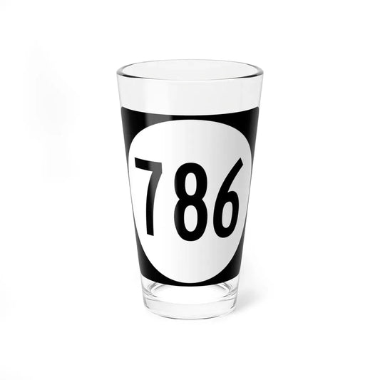 Circle sign 786 Virginia (Virginia) (Road Sign) Pint Glass 16oz 16oz - Go Mug Yourself