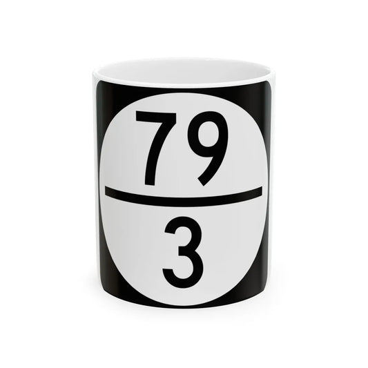 Circle sign 79-3 (Virginia) (Road Sign) White Coffee Mug 11oz - Go Mug Yourself