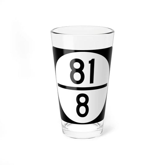 Circle sign 81-8 (Virginia) (Road Sign) Pint Glass 16oz 16oz - Go Mug Yourself