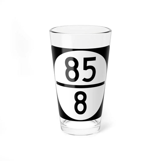 Circle sign 85-8 (Virginia) (Road Sign) Pint Glass 16oz 16oz - Go Mug Yourself