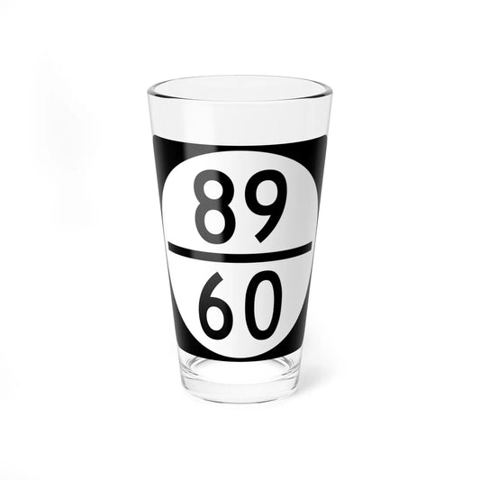 Circle sign 89-60 (Virginia) (Road Sign) Pint Glass 16oz 16oz - Go Mug Yourself