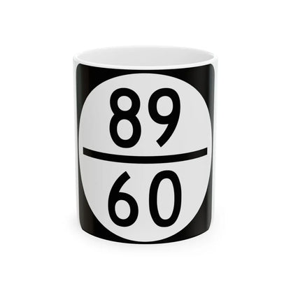 Circle sign 89-60 (Virginia) (Road Sign) White Coffee Mug 11oz - Go Mug Yourself