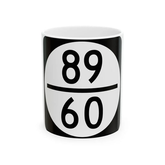Circle sign 89-60 (Virginia) (Road Sign) White Coffee Mug 11oz - Go Mug Yourself