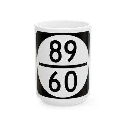 Circle sign 89-60 (Virginia) (Road Sign) White Coffee Mug 15oz - Go Mug Yourself