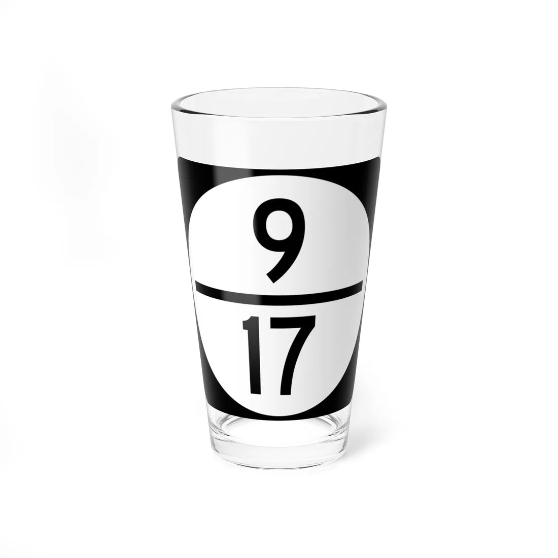 Circle sign 9-17 (Virginia) (Road Sign) Pint Glass 16oz 16oz - Go Mug Yourself