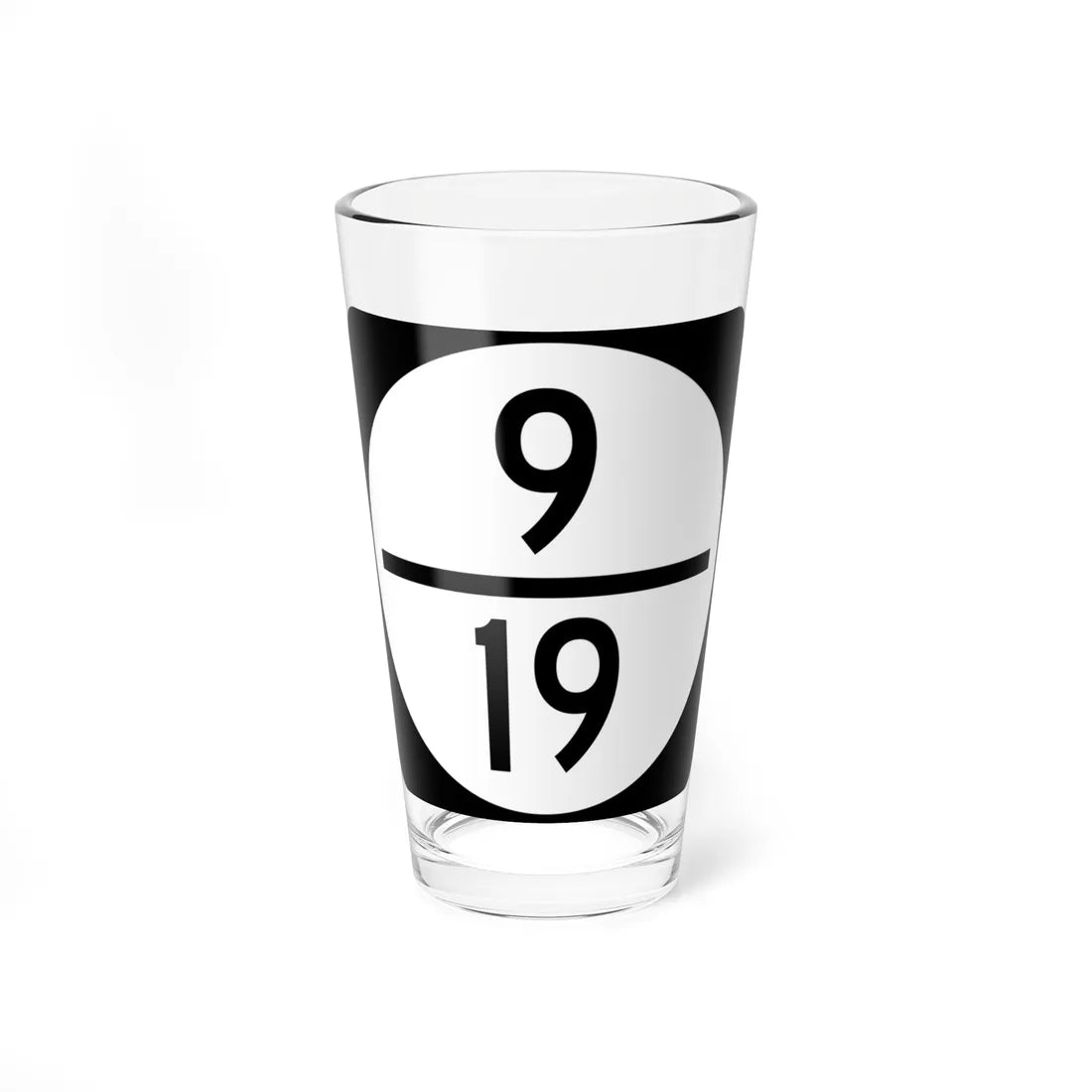 Circle sign 9-19 (Virginia) (Road Sign) Pint Glass 16oz 16oz - Go Mug Yourself