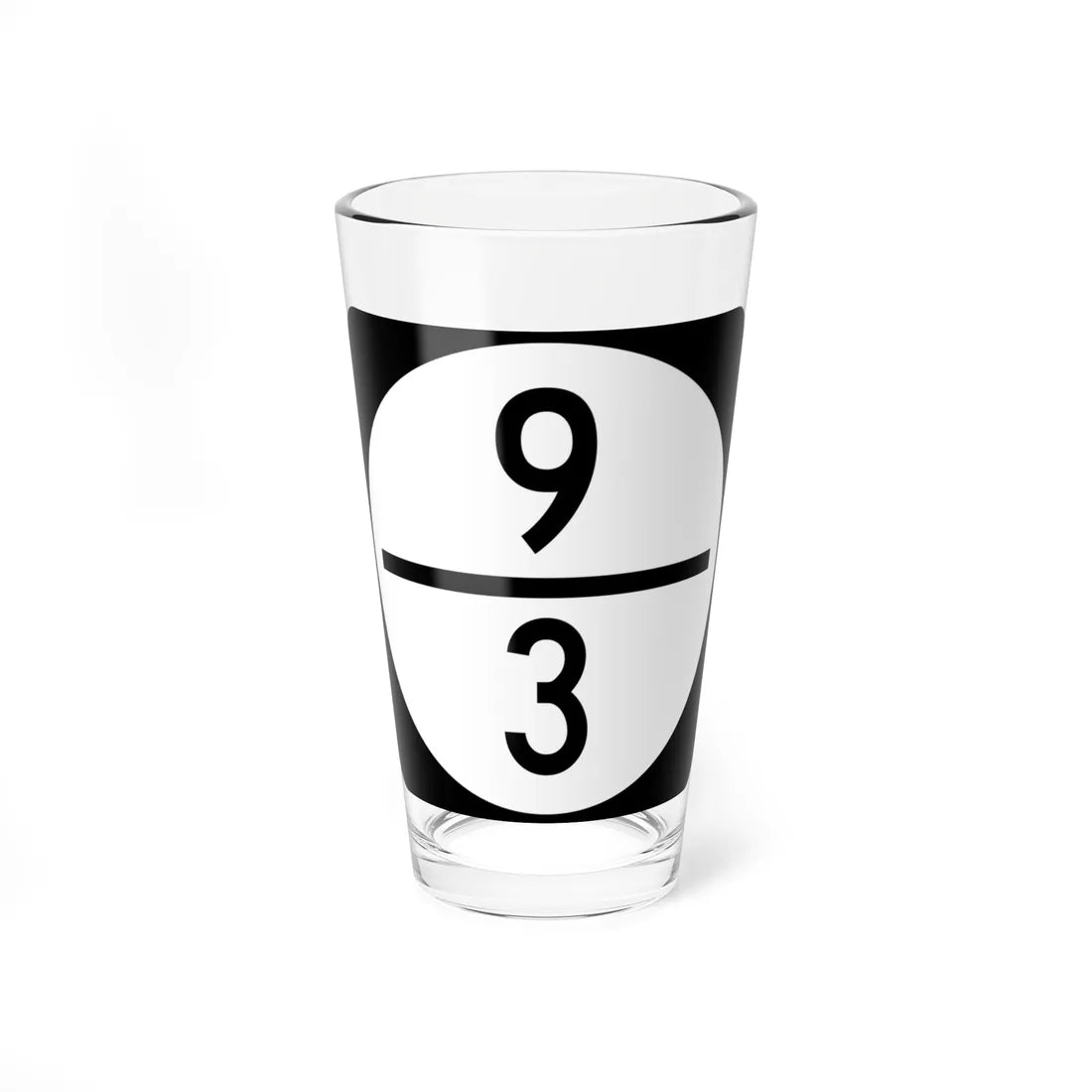 Circle sign 9-3 (Virginia) (Road Sign) Pint Glass 16oz 16oz - Go Mug Yourself