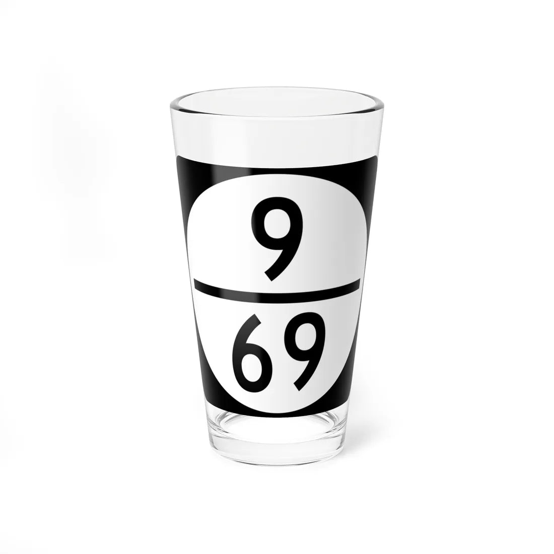Circle sign 9-69 (Virginia) (Road Sign) Pint Glass 16oz 16oz - Go Mug Yourself