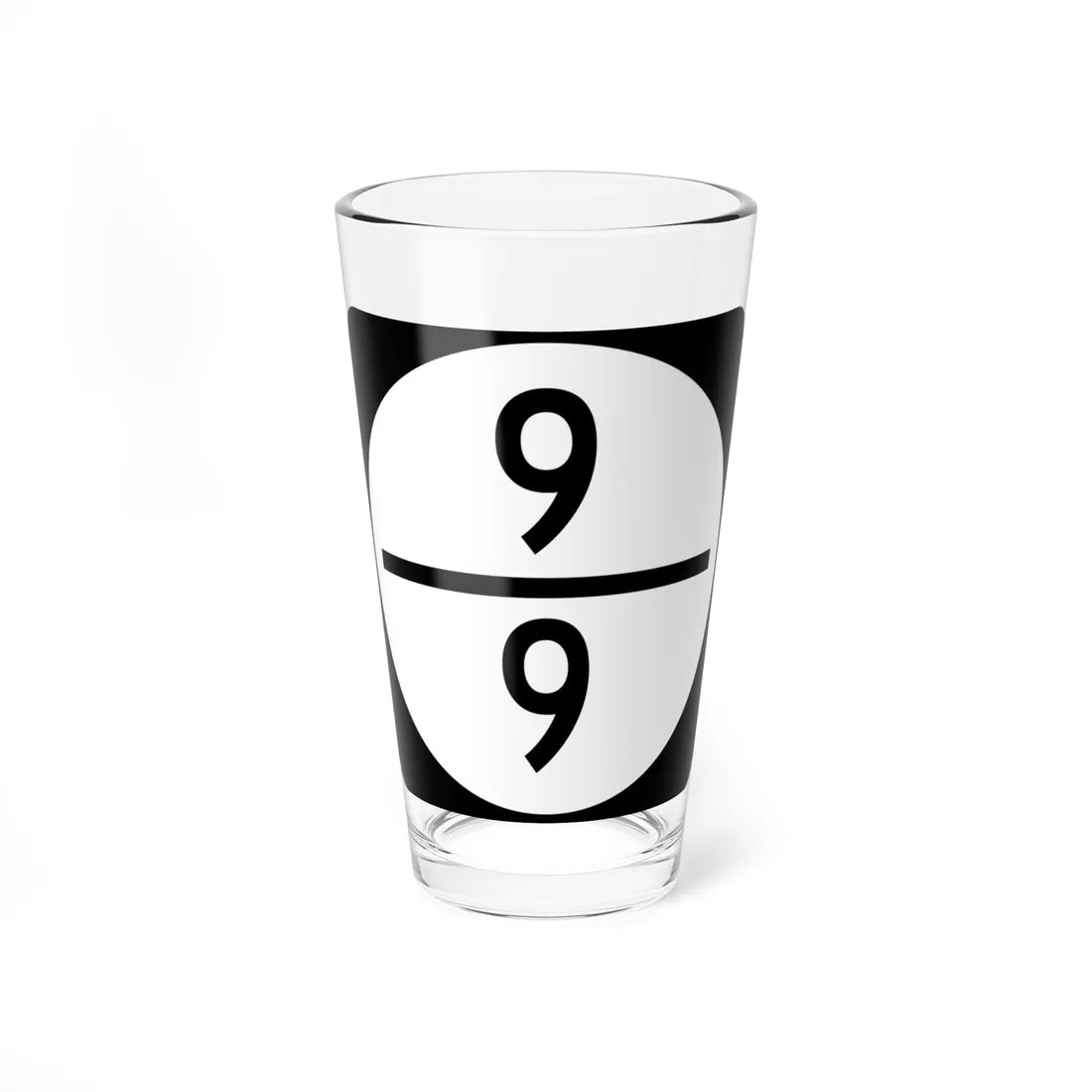 Circle sign 9-9 (Virginia) (Road Sign) Pint Glass 16oz 16oz - Go Mug Yourself