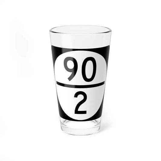 Circle sign 90-2 (Virginia) (Road Sign) Pint Glass 16oz 16oz - Go Mug Yourself