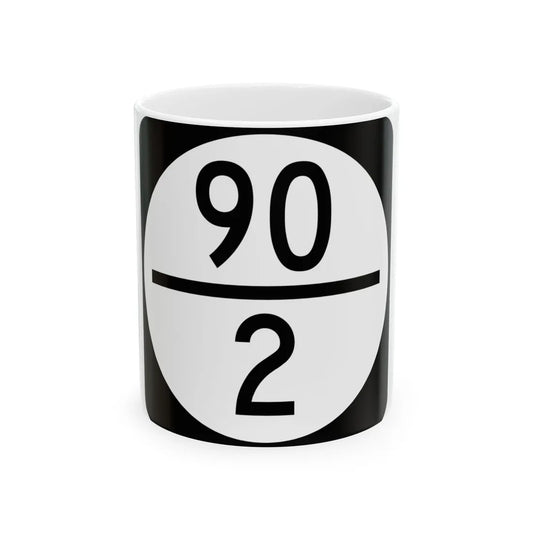 Circle sign 90-2 (Virginia) (Road Sign) White Coffee Mug 11oz - Go Mug Yourself