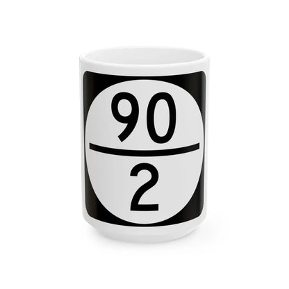 Circle sign 90-2 (Virginia) (Road Sign) White Coffee Mug 15oz - Go Mug Yourself