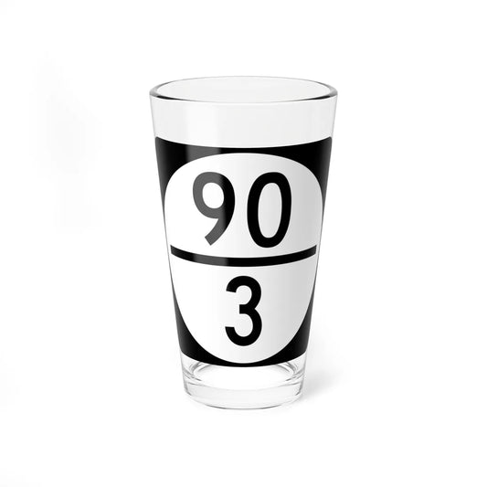 Circle sign 90-3 (Virginia) (Road Sign) Pint Glass 16oz 16oz - Go Mug Yourself