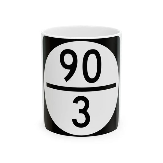 Circle sign 90-3 (Virginia) (Road Sign) White Coffee Mug 11oz - Go Mug Yourself