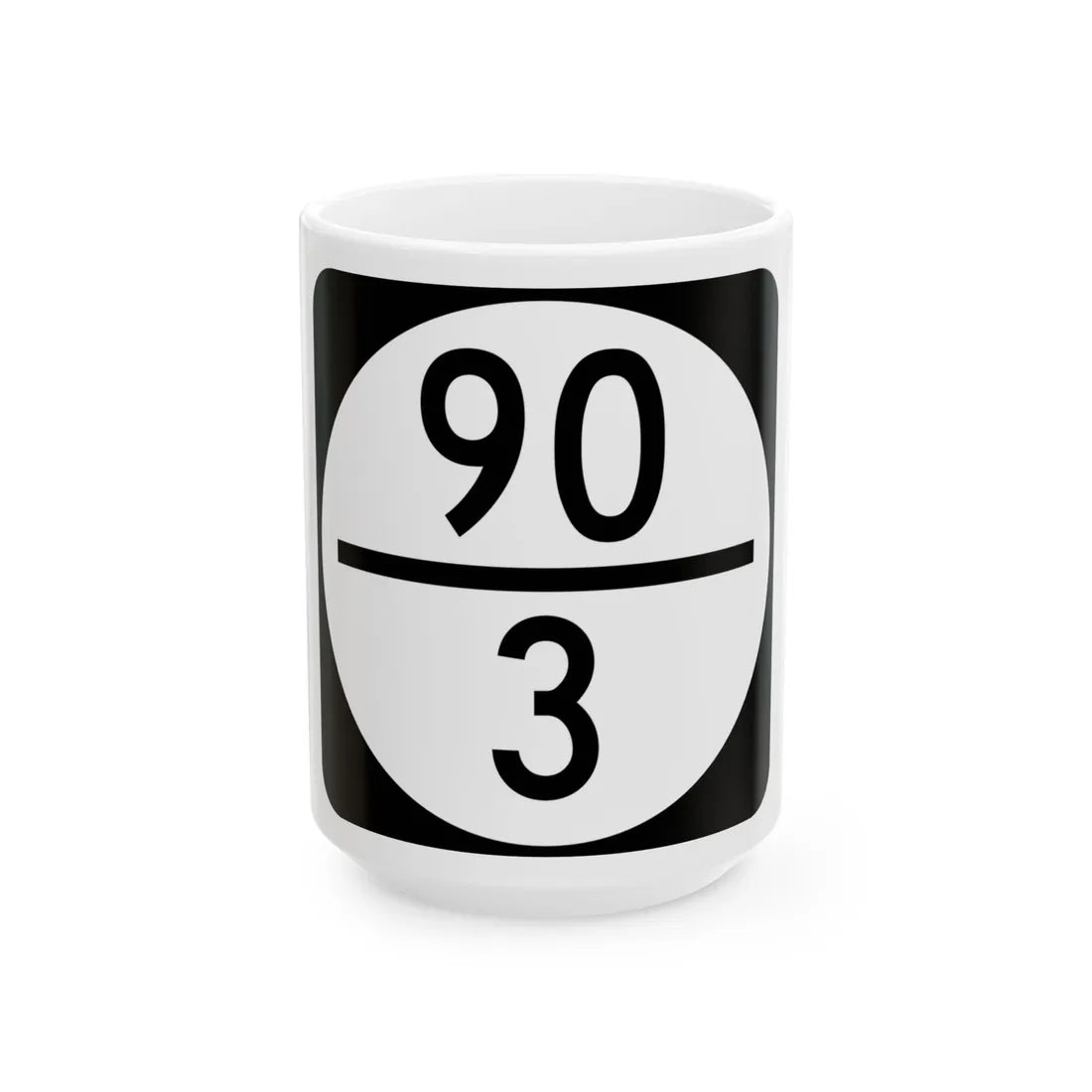 Circle sign 90-3 (Virginia) (Road Sign) White Coffee Mug 15oz - Go Mug Yourself