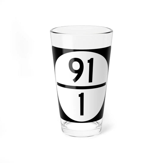 Circle sign 91-1 (Virginia) (Road Sign) Pint Glass 16oz 16oz - Go Mug Yourself