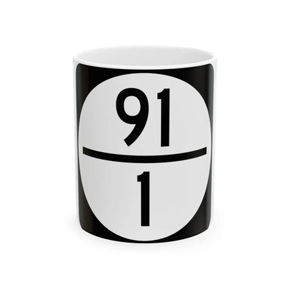 Circle sign 91-1 (Virginia) (Road Sign) White Coffee Mug 11oz - Go Mug Yourself