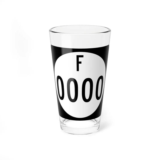 Circle sign F0000 Virginia template (Virginia) (Road Sign) Pint Glass 16oz 16oz - Go Mug Yourself