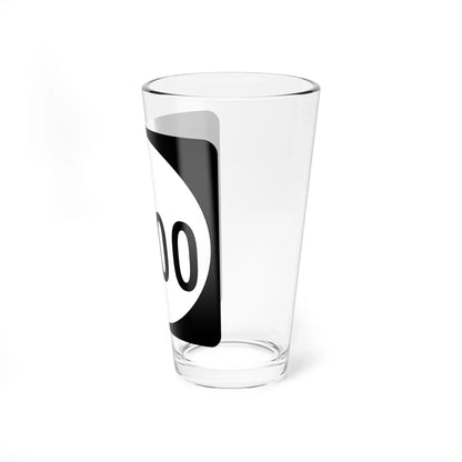 Circle sign F0000 Virginia template (Virginia) (Road Sign) Pint Glass 16oz - Go Mug Yourself