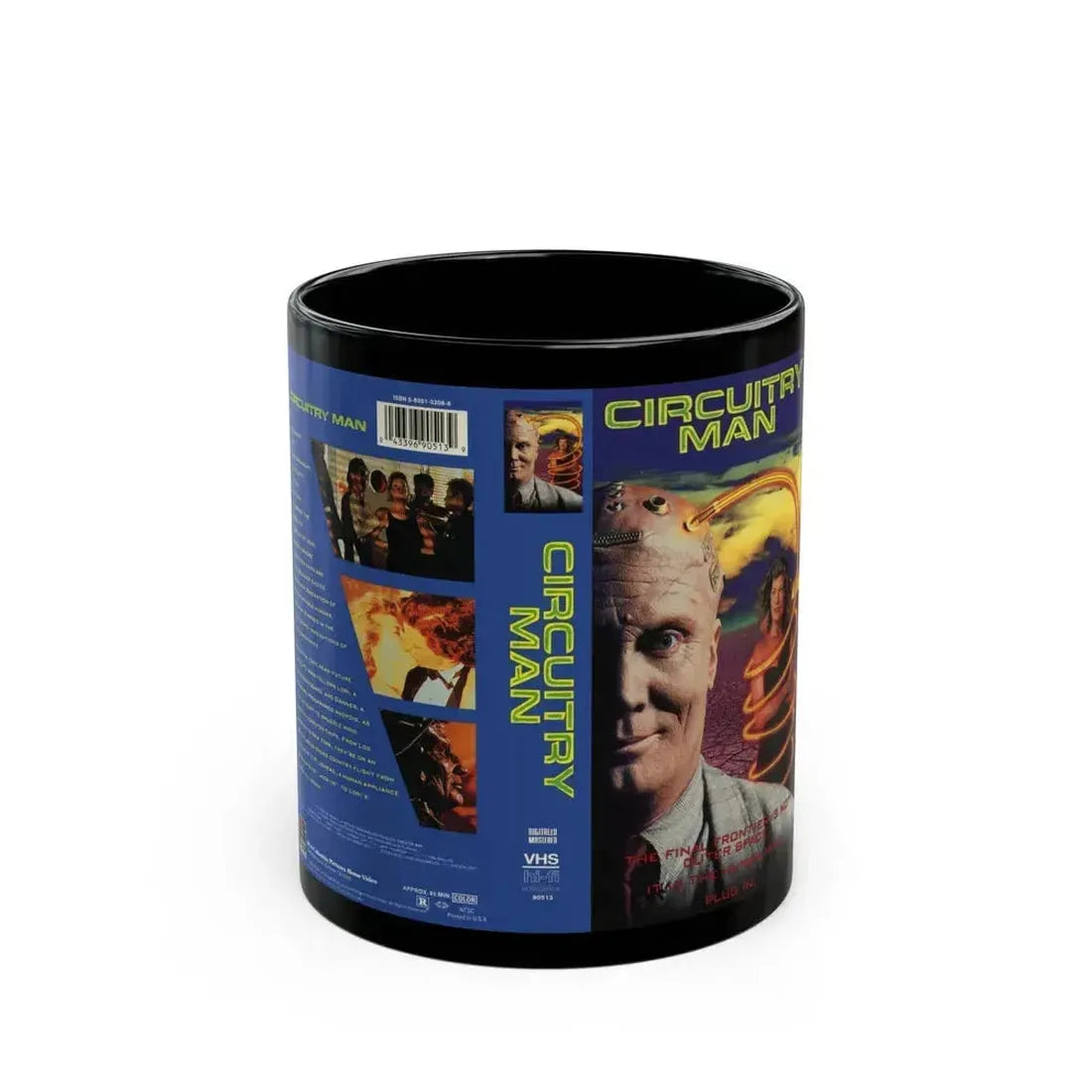 CIRCUITRY MAN VERSION 2 (VHS COVER) - Black Coffee Mug 11oz - Go Mug Yourself