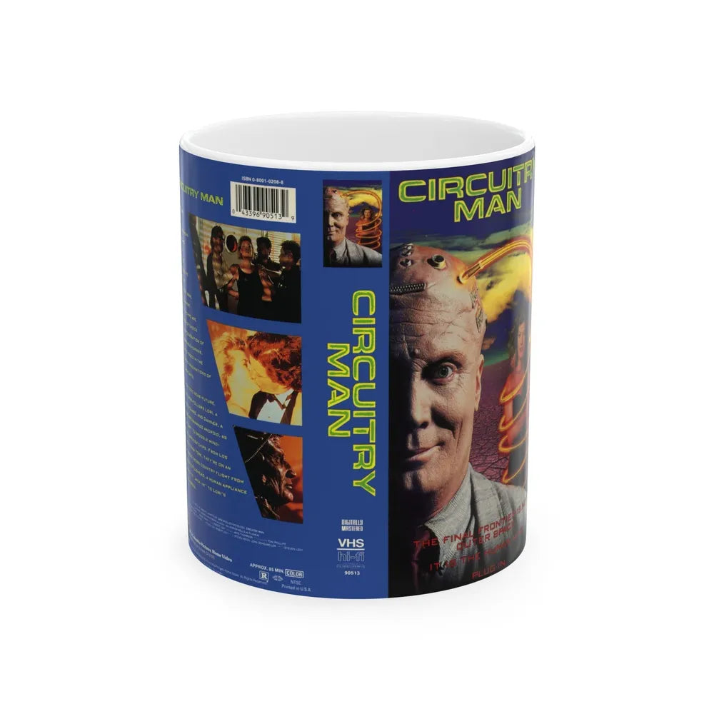 CIRCUITRY MAN VERSION 2 (VHS COVER) - White Coffee Mug-11oz-Go Mug Yourself