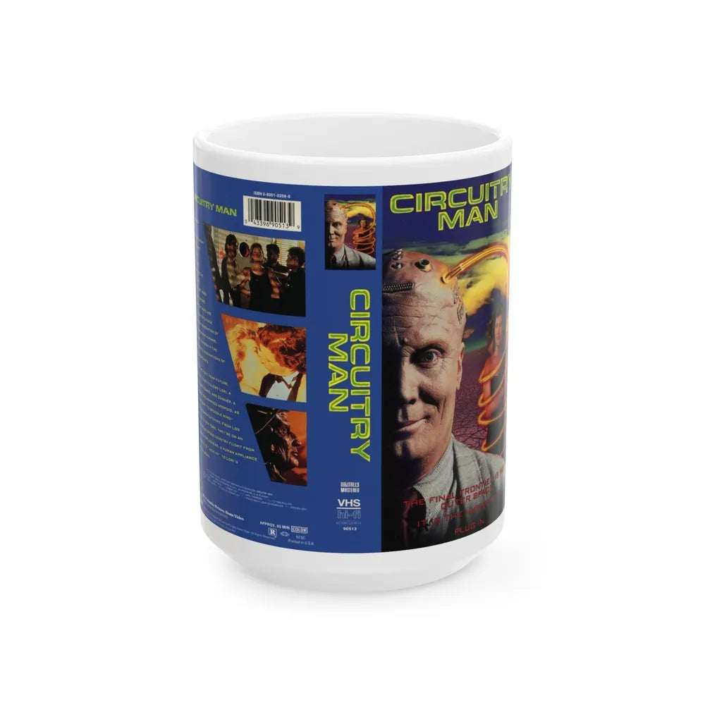 CIRCUITRY MAN VERSION 2 (VHS COVER) - White Coffee Mug-15oz-Go Mug Yourself