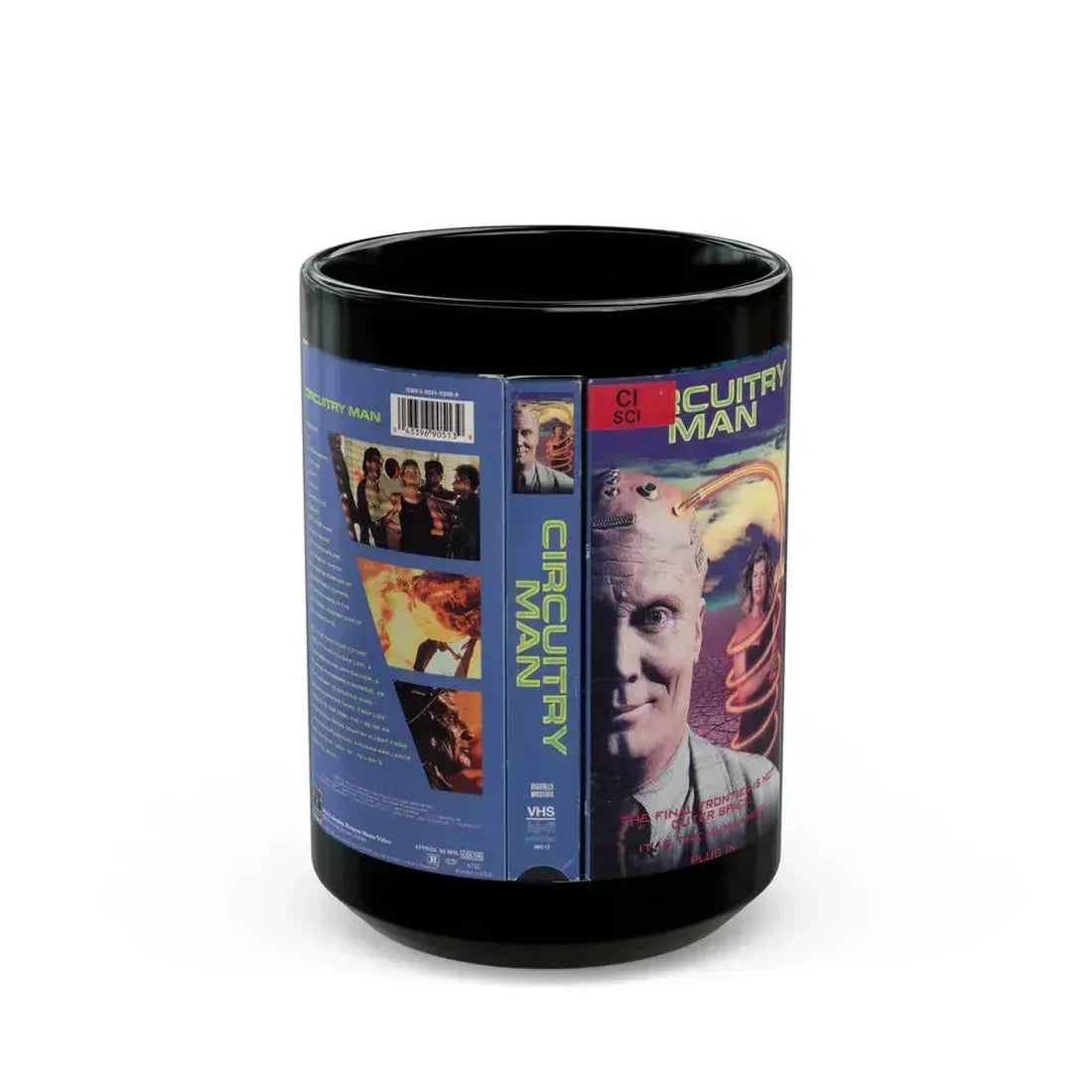CIRCUITRY MAN (VHS COVER) - Black Coffee Mug 15oz - Go Mug Yourself