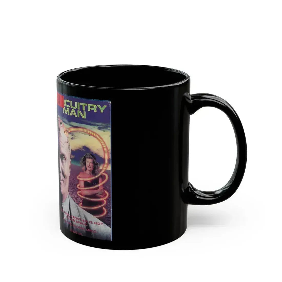 CIRCUITRY MAN (VHS COVER) - Black Coffee Mug - Go Mug Yourself