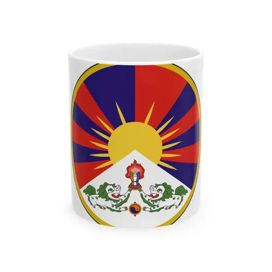 Circular emblem of the Kingdom of Tibet (China) White Coffee Mug 11oz - Go Mug Yourself