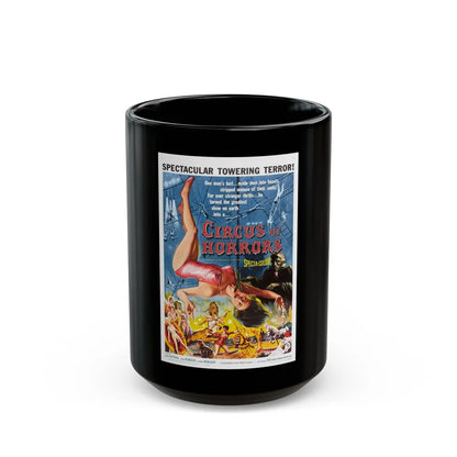 CIRCUS OF HORRORS 1960 Movie Poster - Black Coffee Mug-15oz-Go Mug Yourself