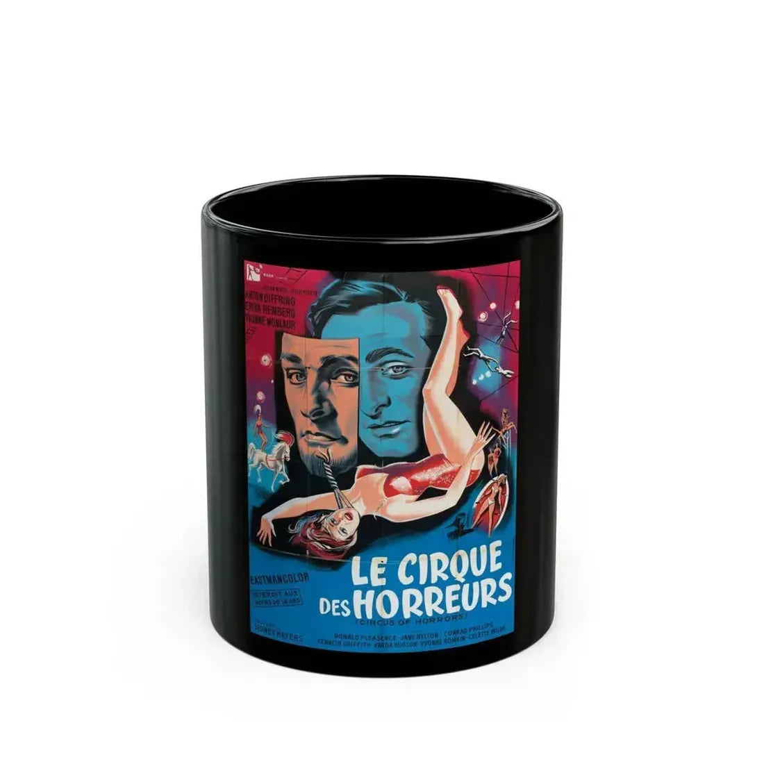 CIRCUS OF HORRORS (2) 1960 Movie Poster - Black Coffee Mug - Go Mug Yourself