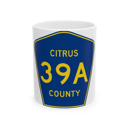 Citrus County 39A (Florida) (Road Sign) White Coffee Mug 11oz - Go Mug Yourself