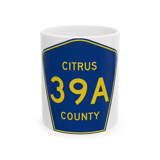 Citrus County 39A (Florida) (Road Sign) White Coffee Mug 11oz - Go Mug Yourself