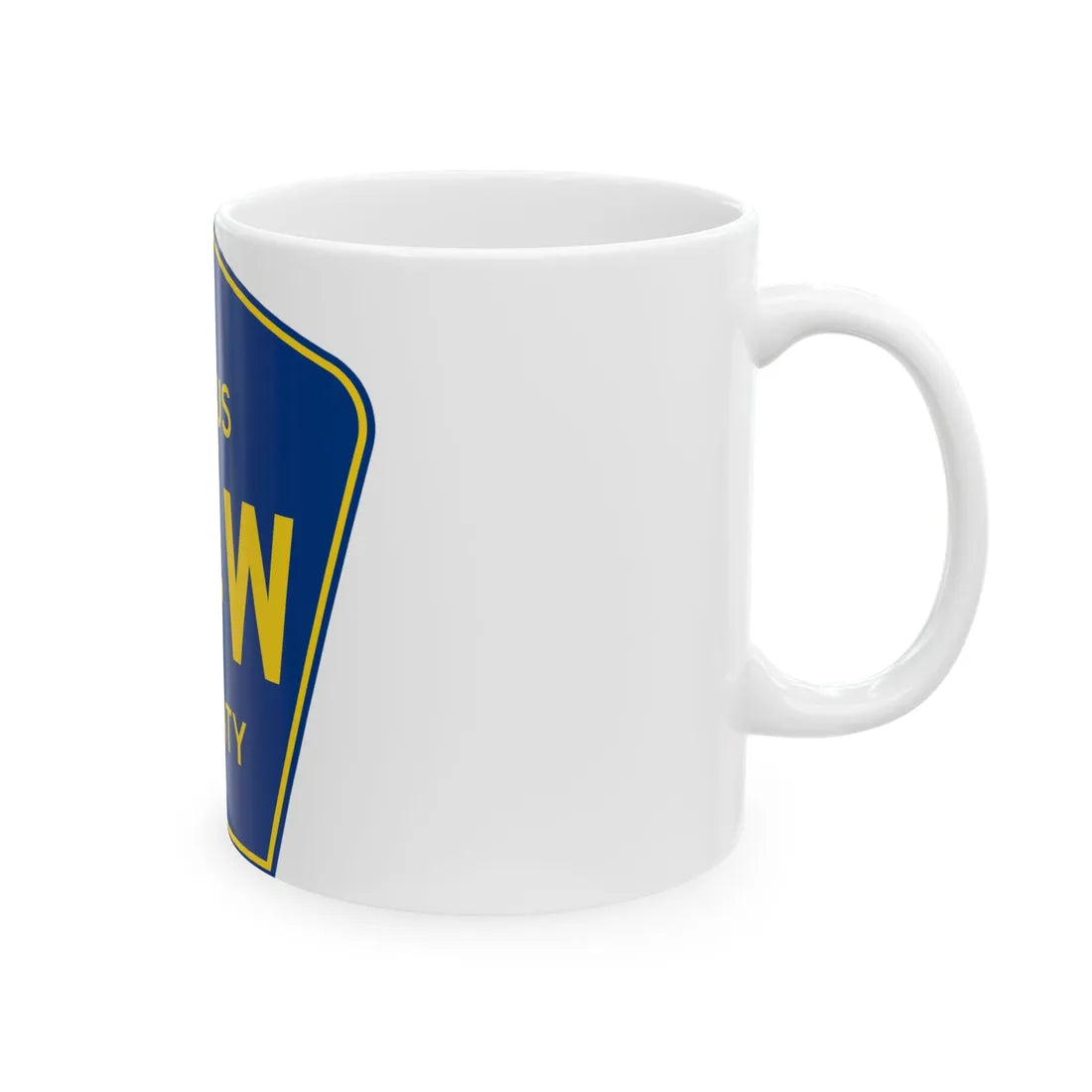 Citrus County 44W (Florida) (Road Sign) White Coffee Mug - Go Mug Yourself