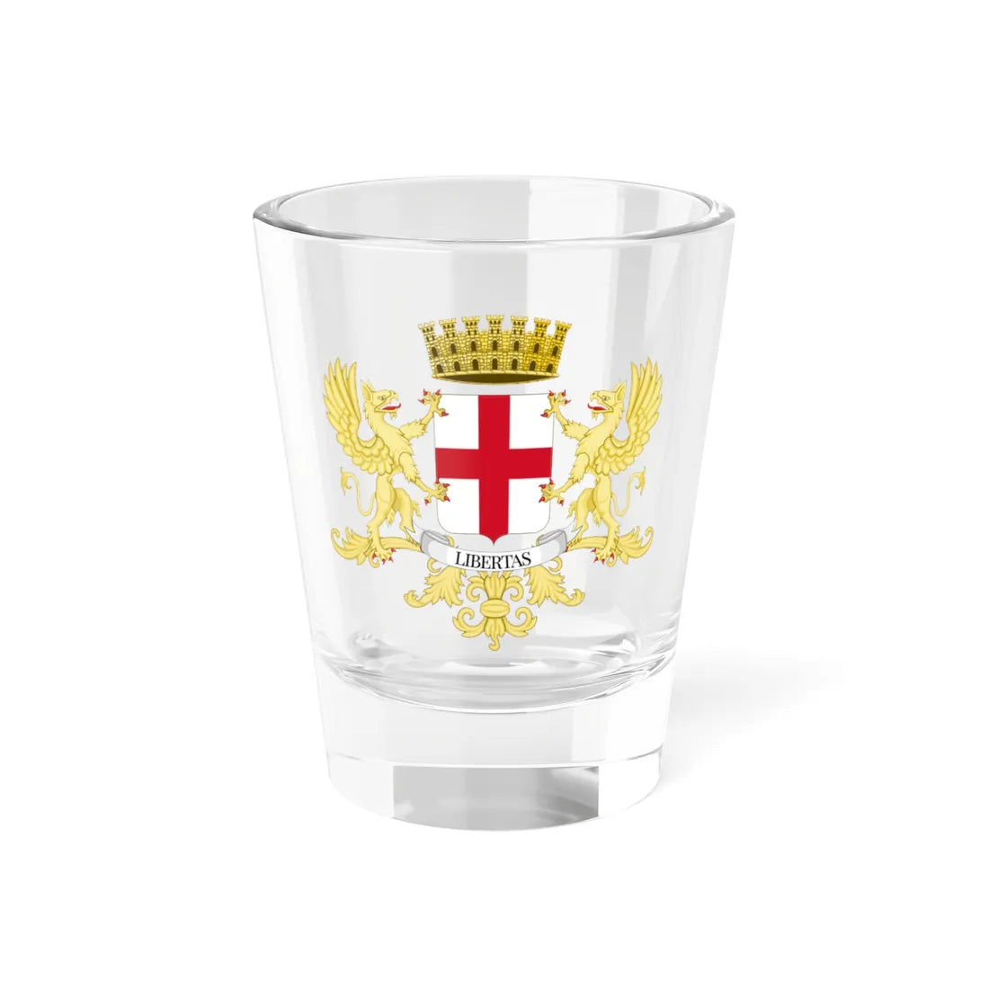 Città Metropolitana di Genova-Stemma (Italy) (Coat of Arms) Shot Glass 1.5oz 1.5oz - Go Mug Yourself