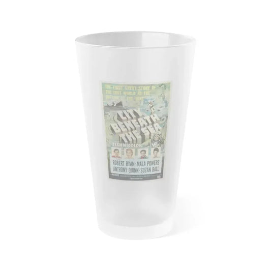 CITY BENEATH THE SEA 1953 Movie Poster - Frosted Pint Glass 16oz 16oz Frosted - Go Mug Yourself