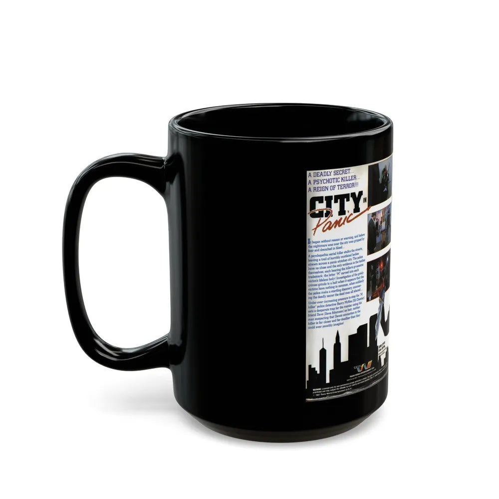 CITY IN PANIC (VHS COVER) - Black Coffee Mug-Go Mug Yourself