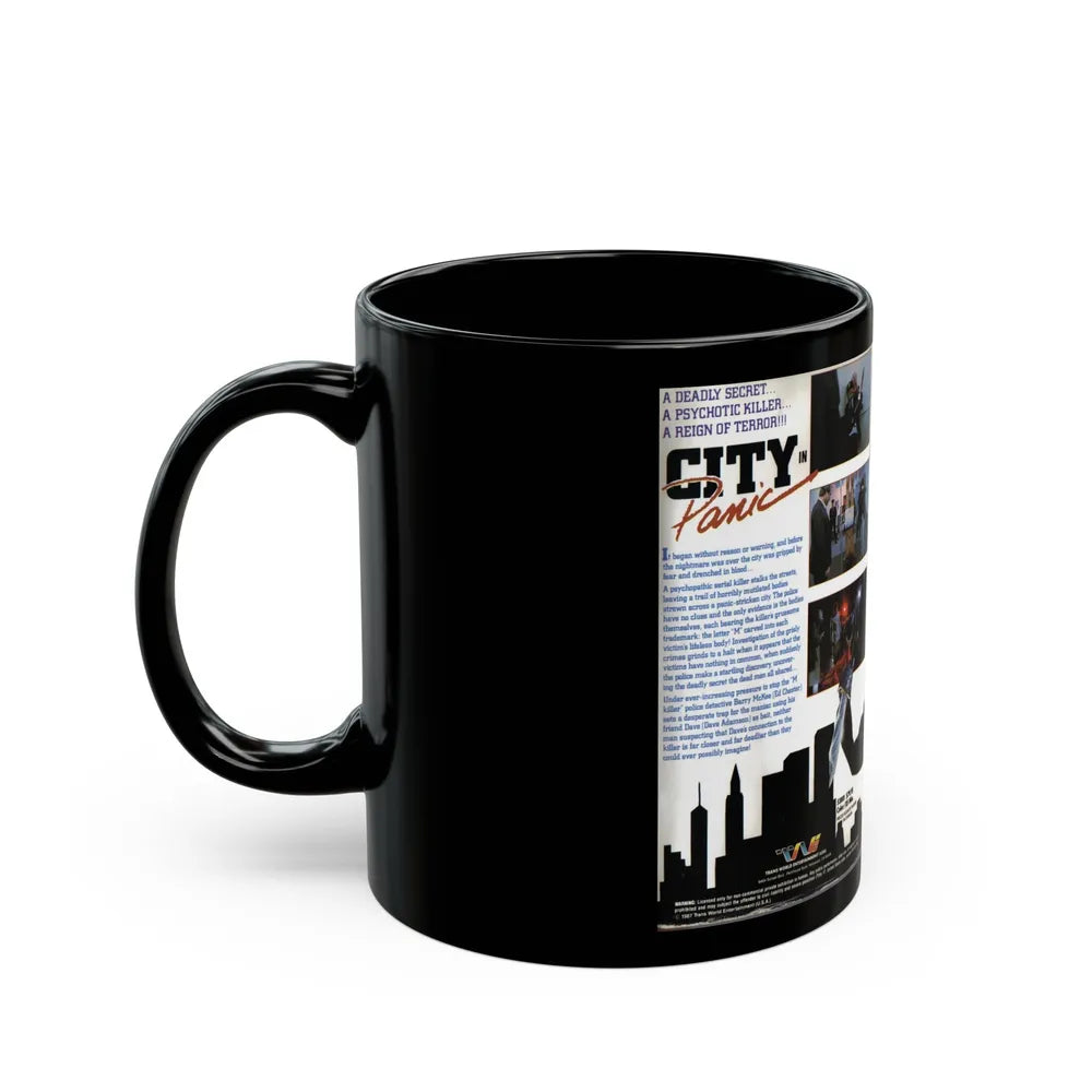 CITY IN PANIC (VHS COVER) - Black Coffee Mug-Go Mug Yourself